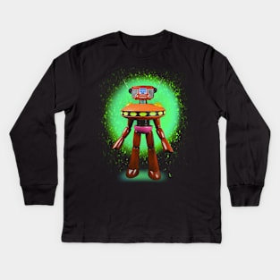 Super Boom Bots! Kids Long Sleeve T-Shirt